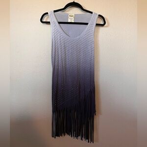 Vocal Ombré Fringe Sequin Tank